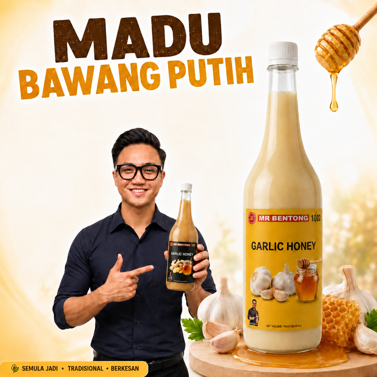 Madu Bawang Putih Mr Bentong 750ml